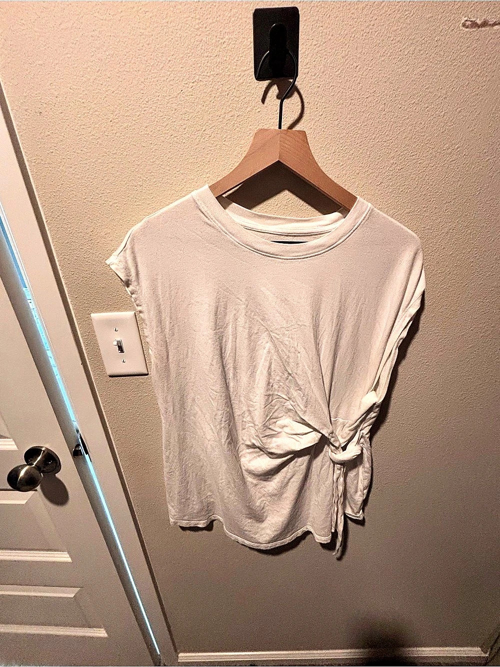Old Navy Maternity Short-Sleeve Side-Tie Top White